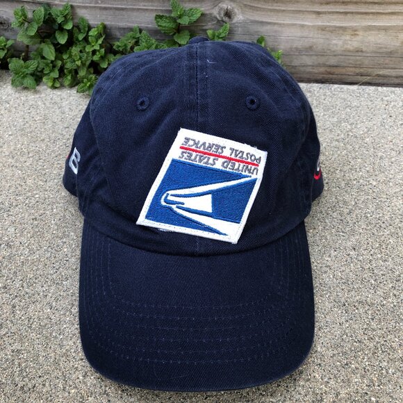 E5 E6 United States Postal Service Hat USPS Upside Down Logo Patch Cap Blue - Picture 1 of 8